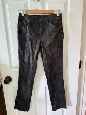 Level 99 Black Subtle Camo Straight-Leg Pants with Side Trim